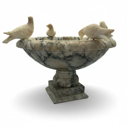 Large Alabaster Bird Compote