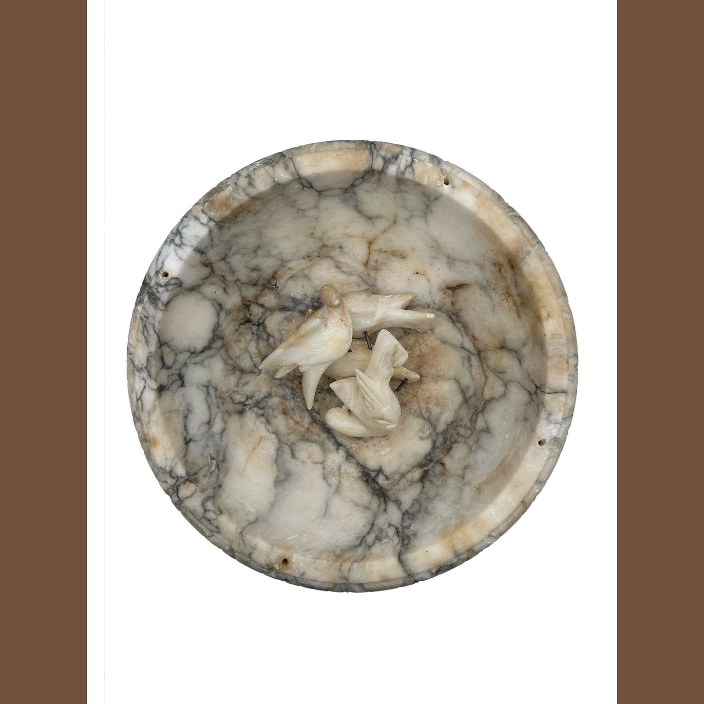 Large Alabaster Bird Compote