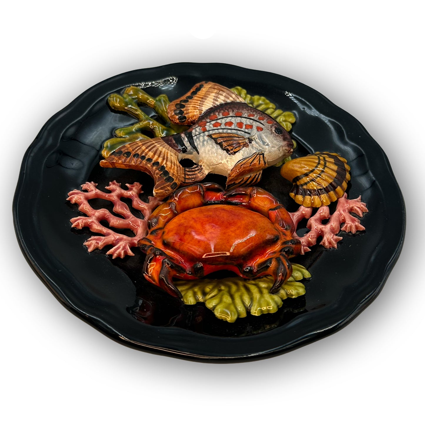 Sea Life Majolica Plate