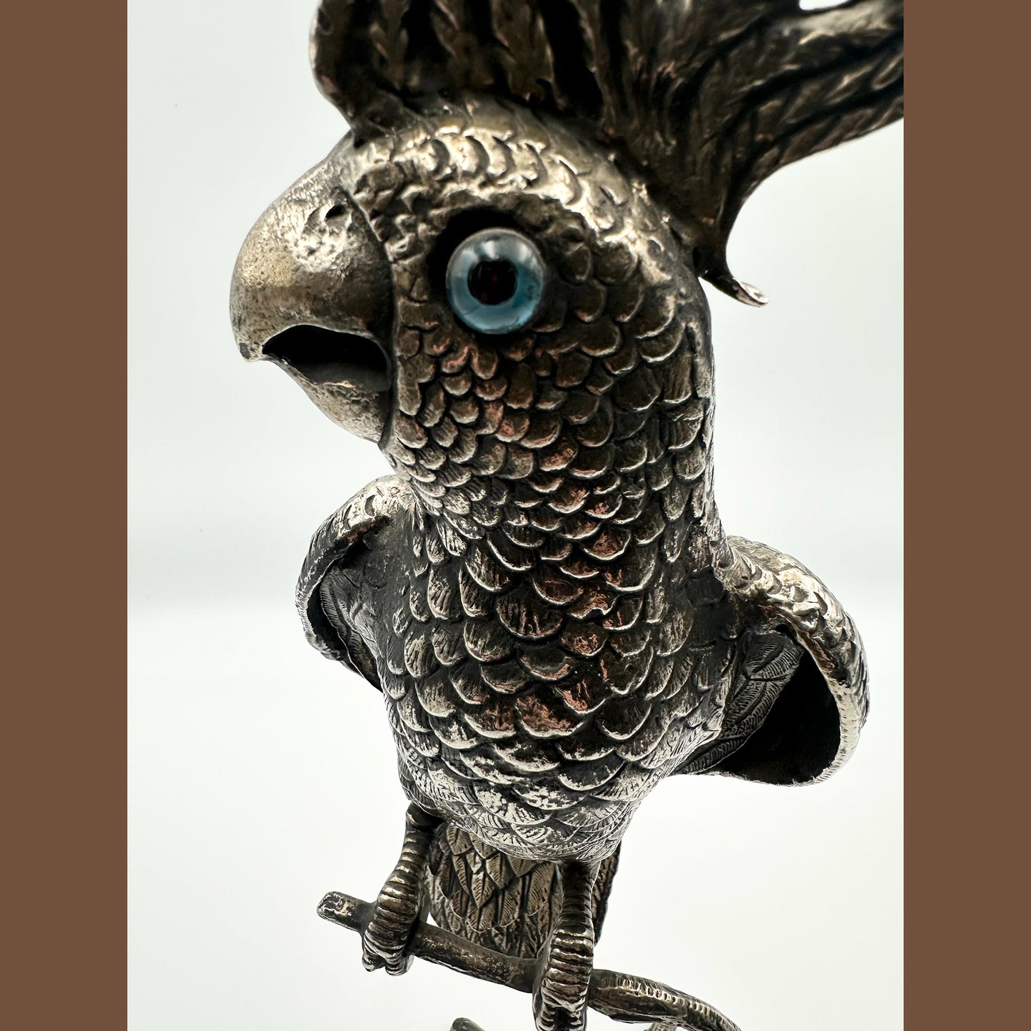 Silver Plated Cockatoo/Parrot Figurine