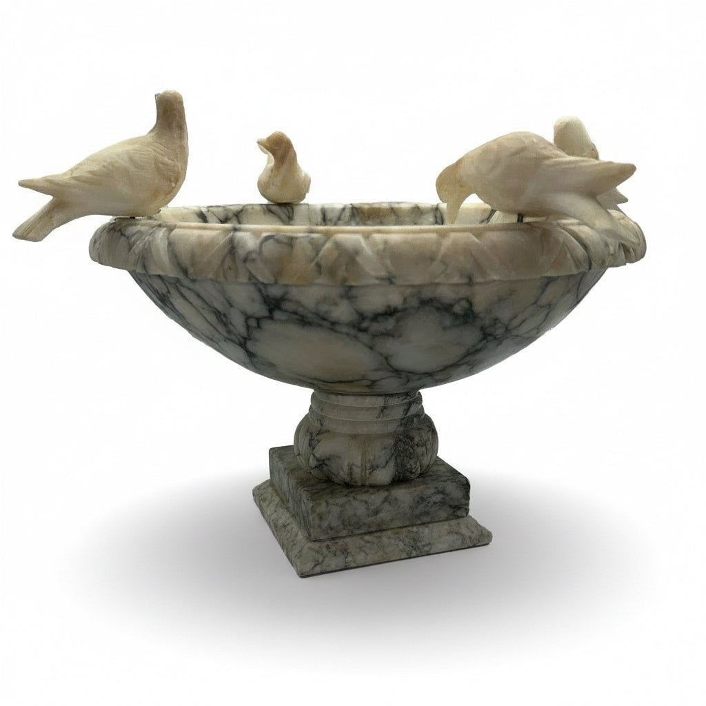Large Alabaster Bird Compote
