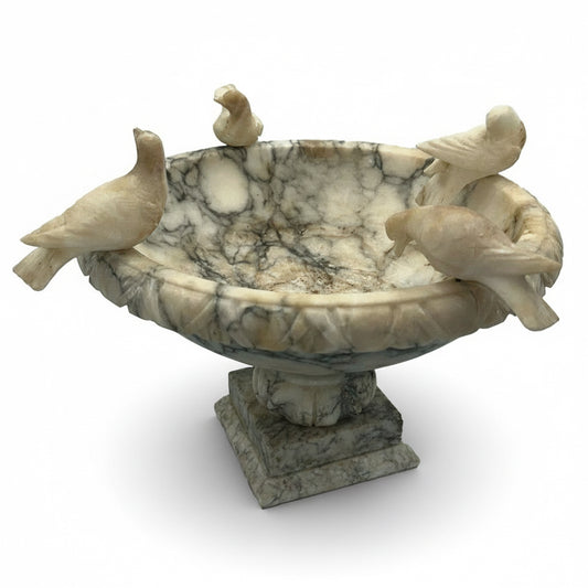Large Alabaster Bird Compote