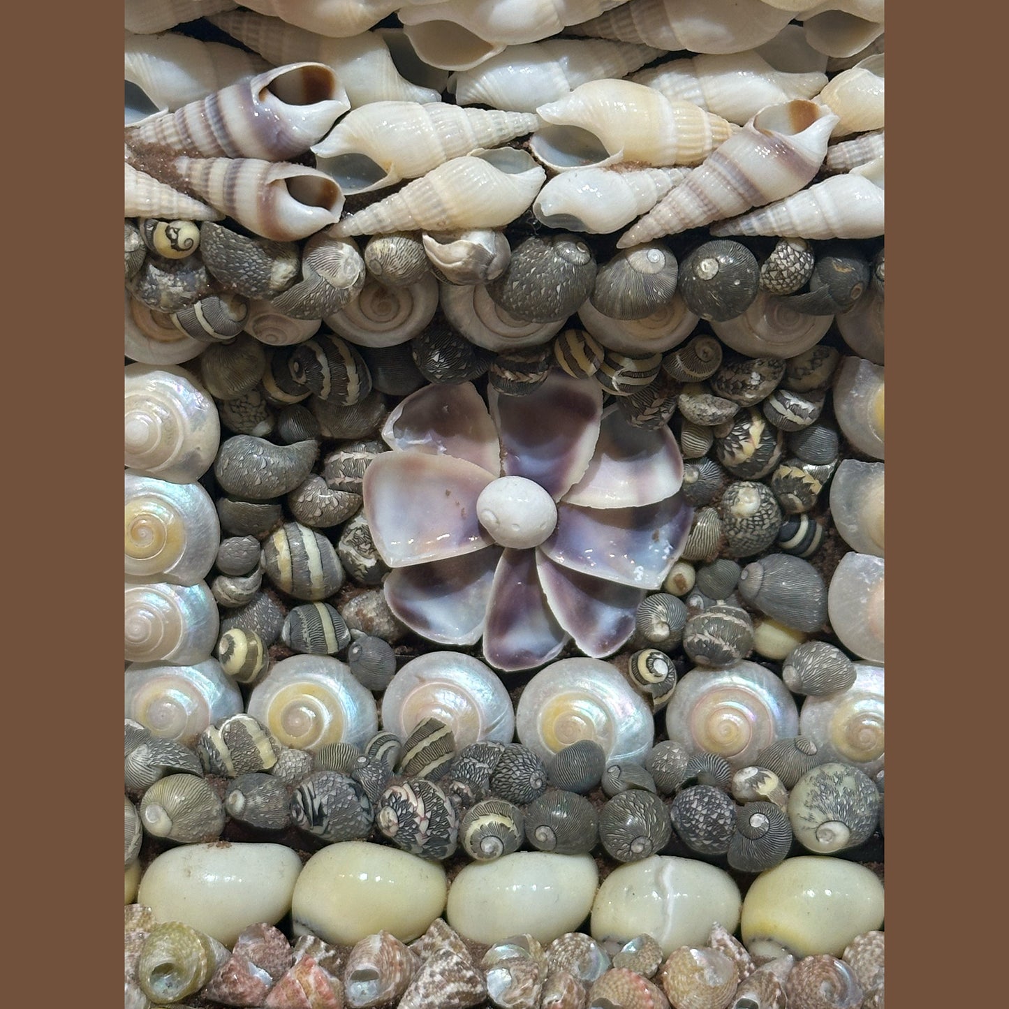 Folk Art Sailor's Shellwork Candlesticks