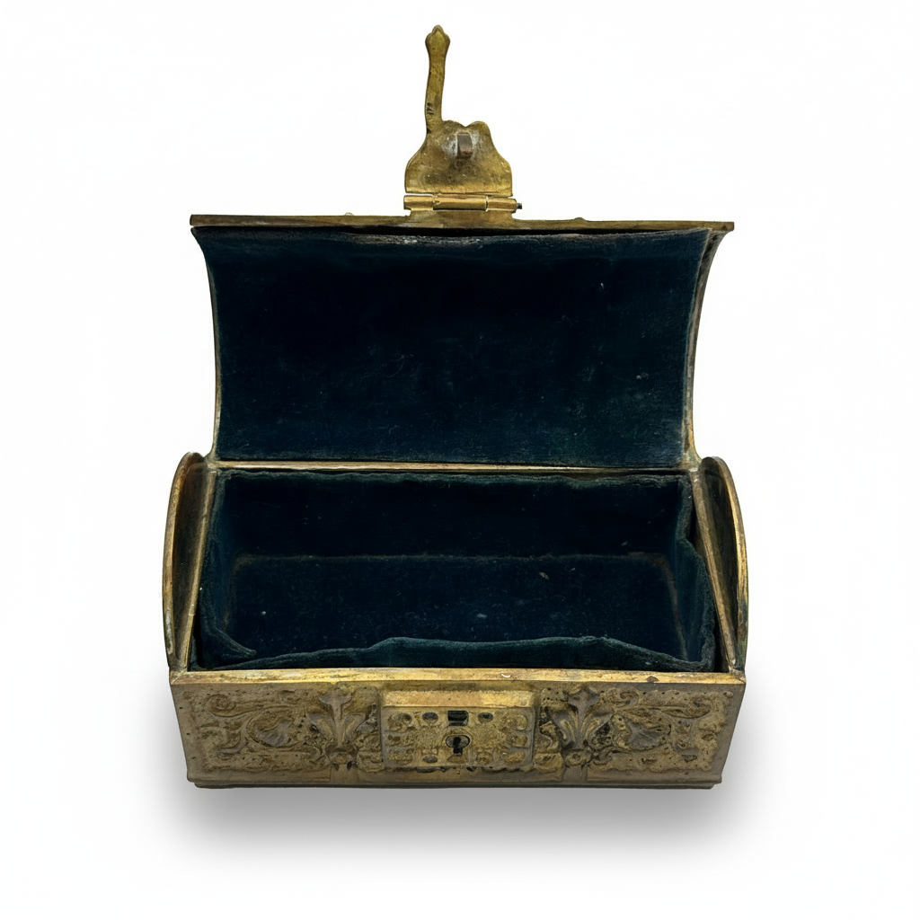 German Brass Jewelry Casket