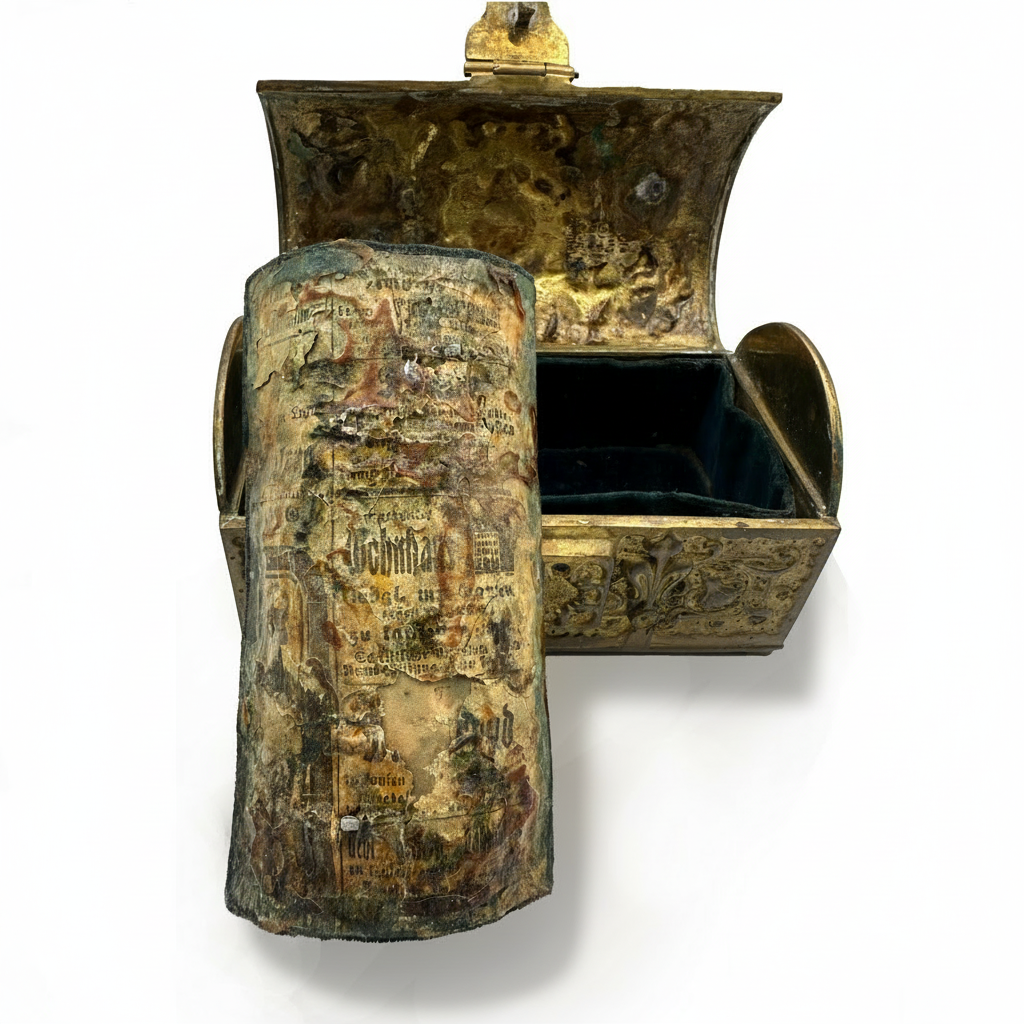 German Brass Jewelry Casket