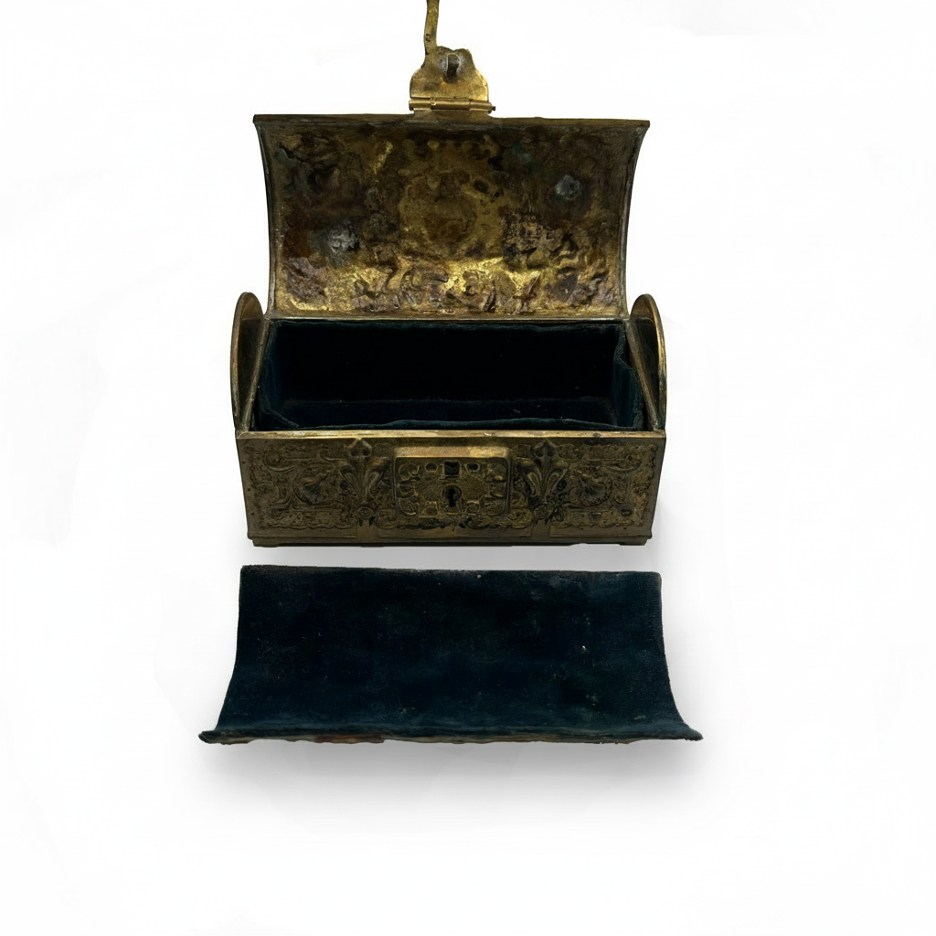 German Brass Jewelry Casket