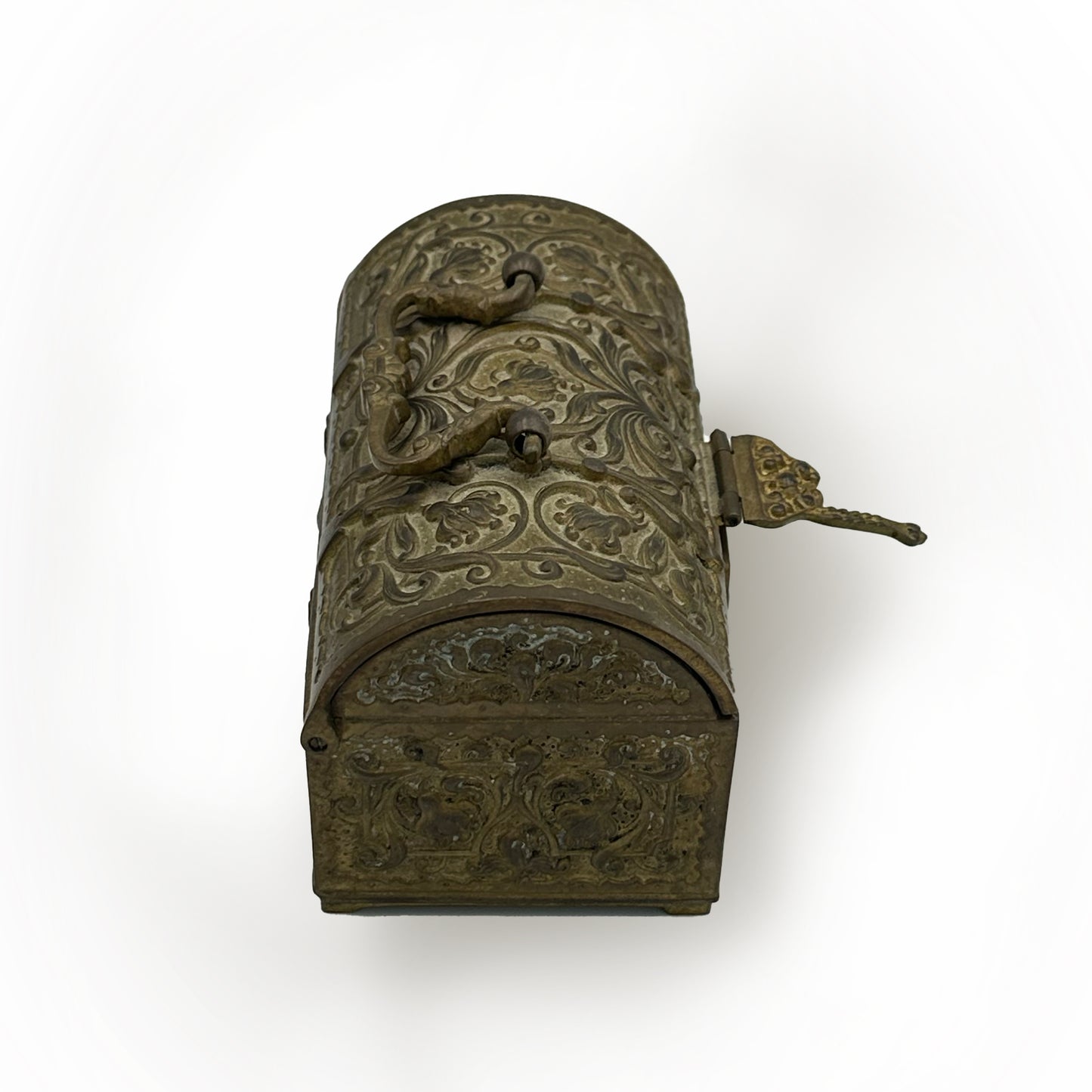 German Brass Jewelry Casket