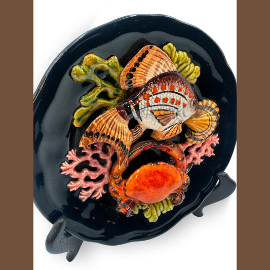 Sea Life Majolica Plate