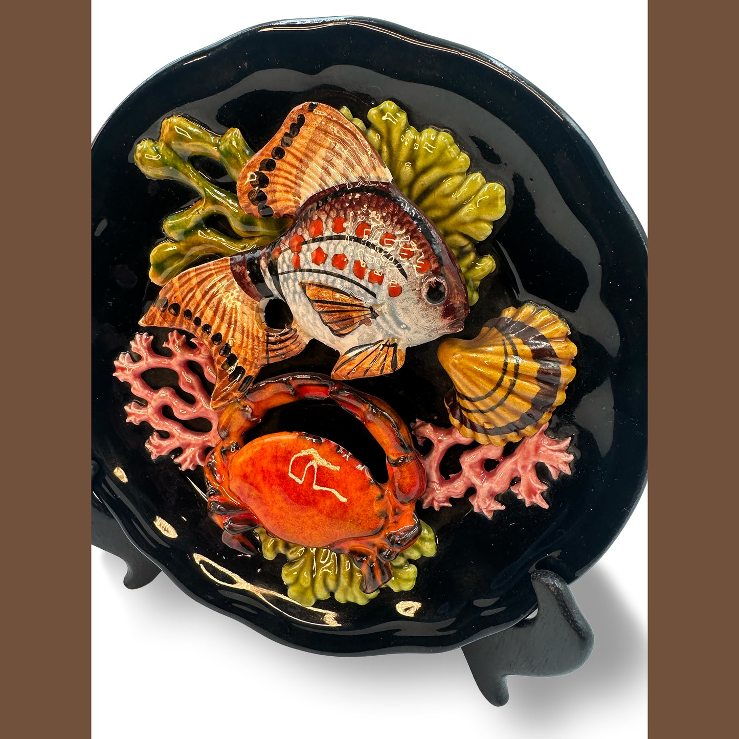 Sea Life Majolica Plate