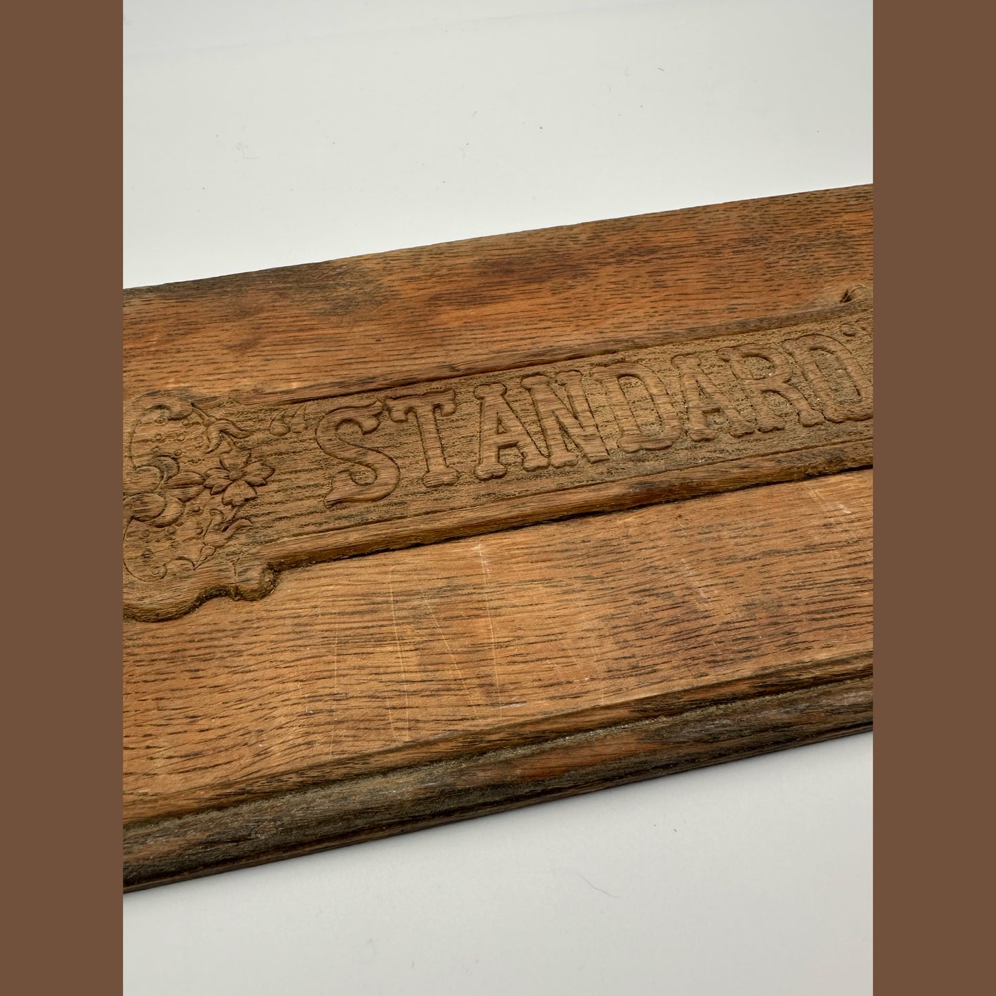 Antique Carved Wooden Sign