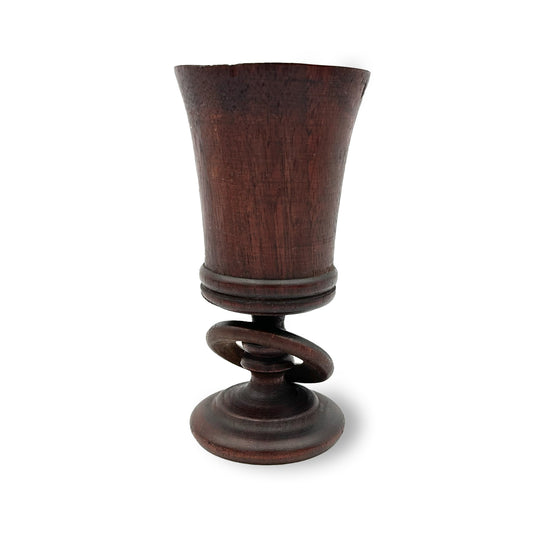 Turned Wooden Ring Goblet